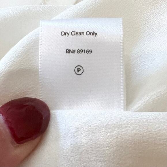 ATM Anthony Thomas Melillo A-Line Dress White Silk V Neck Sleeveless Small NEW - Picture 13 of 15